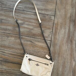 Coach Cream Leather Crossbody Bag